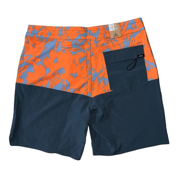 prAna On The Rocks 18.5" Faded Poppy Boardshort Size: 32 - Brand New NWT - Picture 9 of 12